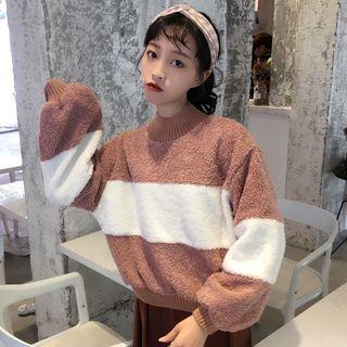 Color Block Fleece Sweatshirt