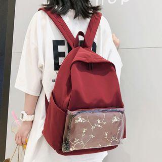 Set: Nylon Backpack + Lace Crossbody Bag