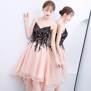 Spaghetti Strap High-low Prom Dress