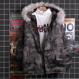 Camo Zipped Parka