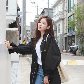 Epaulet Long Parka