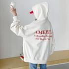 Colored Letter Oversized Hoodie