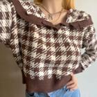 Collared Houndstooth Sweater