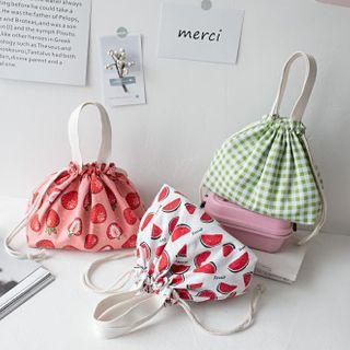 Printed Drawstring Lunch Bag