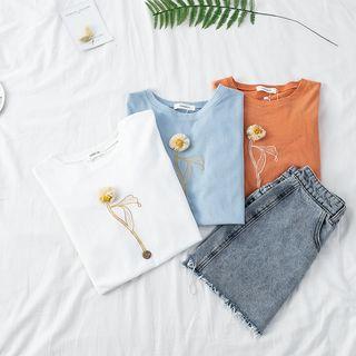 Short Sleeve Flower T-shirt