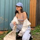 Drop-shoulder Zip Hoodie