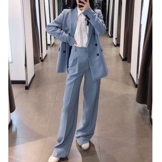 Double-breasted Blazer / Straight Leg Pants
