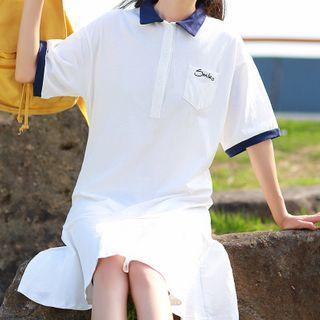 Short-sleeve Mini Mermaid Polo Dress