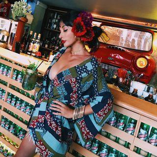 Patterned Cover-up As Figure - One Size