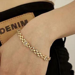 Rhinestone Stainless Steel Bracelet K02 - Bracelet - Gold - One Size