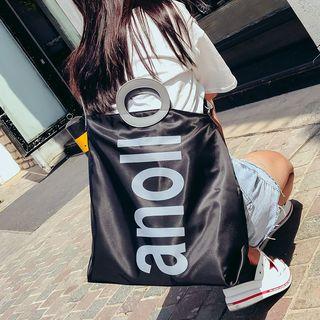 Lettering Nylon Tote Bag
