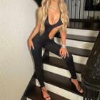 Sleeveless Cutout Fitted Jumpsuit