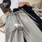 High-waist Lace-up Pants