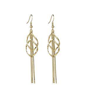 Metal Drop Earring 1 Pair - Gold - One Size