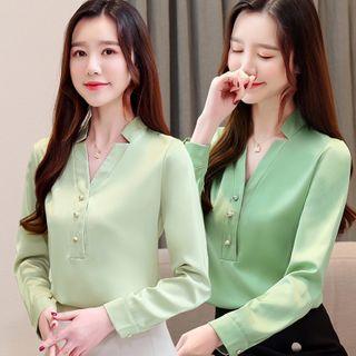 Placket Chiffon Shirt