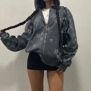 Long-sleeve Star Print Light Jacket