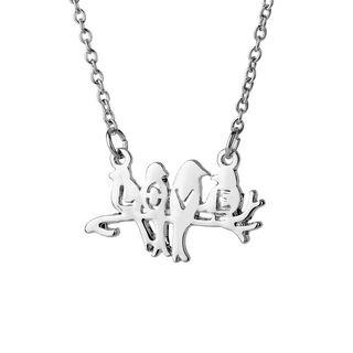Love Bird Lettering Necklace