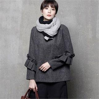 Frill-sleeve A-line Blouse