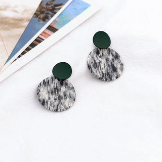 Acrylic Disc Drop Earring 1 Pair - As Shown In Figure - One Size