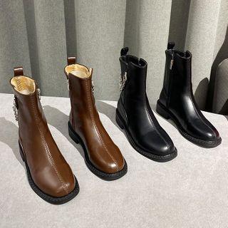 Chain Strap Short Boots