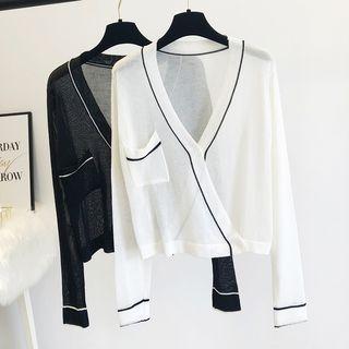 Contrast Trim Light Cardigan