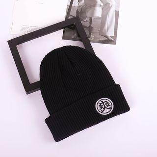 Embroidered Beanie Black - One Size- Adjustable