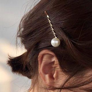 Faux Pearl Hair Pin Pearl White - One Size