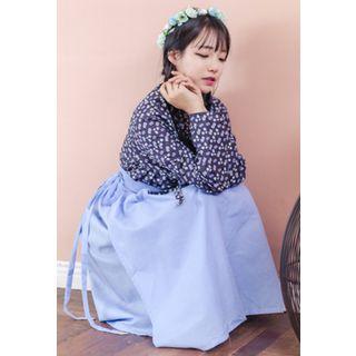 Set: Jebikkot Print Hanbok Top + Skirt