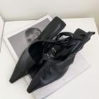 Spool-heel Pointy Slingbacks