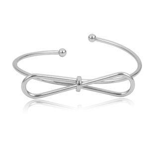 Set: Alloy Shell Faux Pearl / Knot Open Bangle / Bracelet
