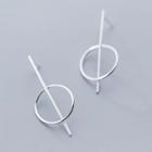 925 Sterling Silver Circle Earring S925 Silver - Earring - Silver - One Size
