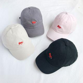 Embroidered Fox Baseball Cap