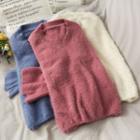 Loose-fit Furry-knit Sweater In 6 Colors