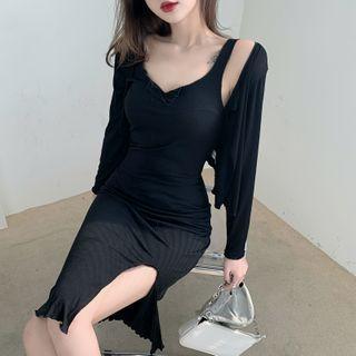 Knit Bodycon Tank Dress / Cardigan
