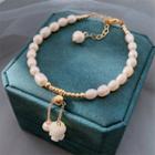 Faux Pearl Bracelet Bracelet - Women - Flower - Tassel - White - One Size