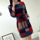 Colour Block Wool Skirt