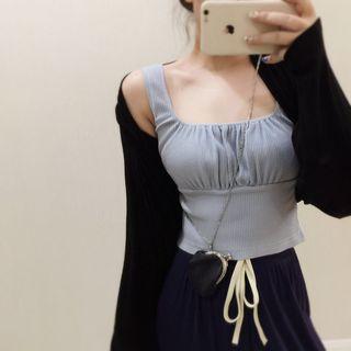 Square-neck Cropped Tank Top
