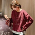 Sequined Pullover Red - One Size