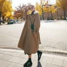 Collared Double-breasted Midi Trench Coat