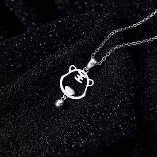 Cartoon Tiger Necklace Silver - One Size
