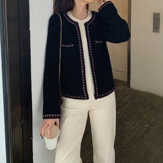Mock Two-piece Knit Top / Mini A-line Knit Dress