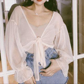 Chiffon Light Jacket / Spaghetti Strap Top