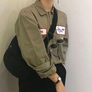 Applique Shirt Army Green - One Size