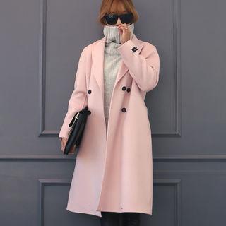 Hand-made Wool Blend Long Coat