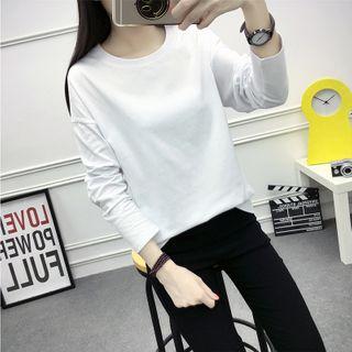 Set Of 2: Long-sleeve Plain Top