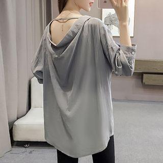 Plain Open Back Shirt