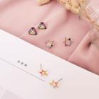 Color Panel Stud Earring (various Designs)