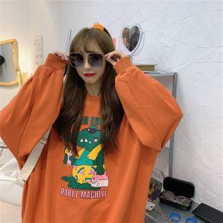 Alligator Print Oversize Pullover