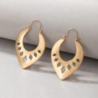 Perforated Alloy Drop Earring 1 Pair - 20405 - Gold - One Size