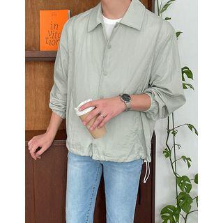 Drawstring-hem Coach Jacket
